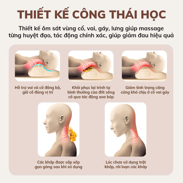 Máy massage cổ vai gáy lưng Queen Crown M002