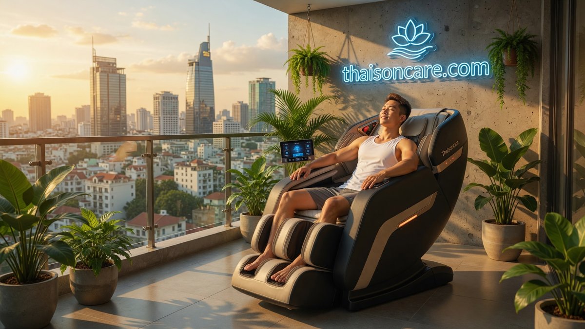 ghế massage nhiệt hồng ngoại - ghế massage ThaiSonCare chính hãng