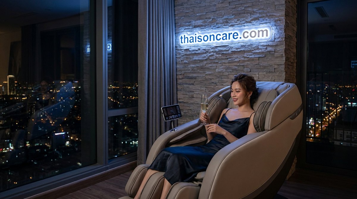 ghế massage giảm đau lưng - ghế massage ThaiSonCare chính hãng